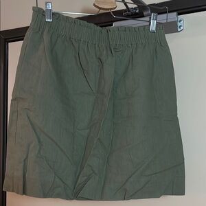 J. Crew Forest Green Paperbag Skirt